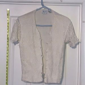 Hand knitted vintage cotton blend sweater large